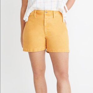 Madewell Emmett Shorts Marigold Light Orange High Rise Mom Jeans- Size 27- NWOT